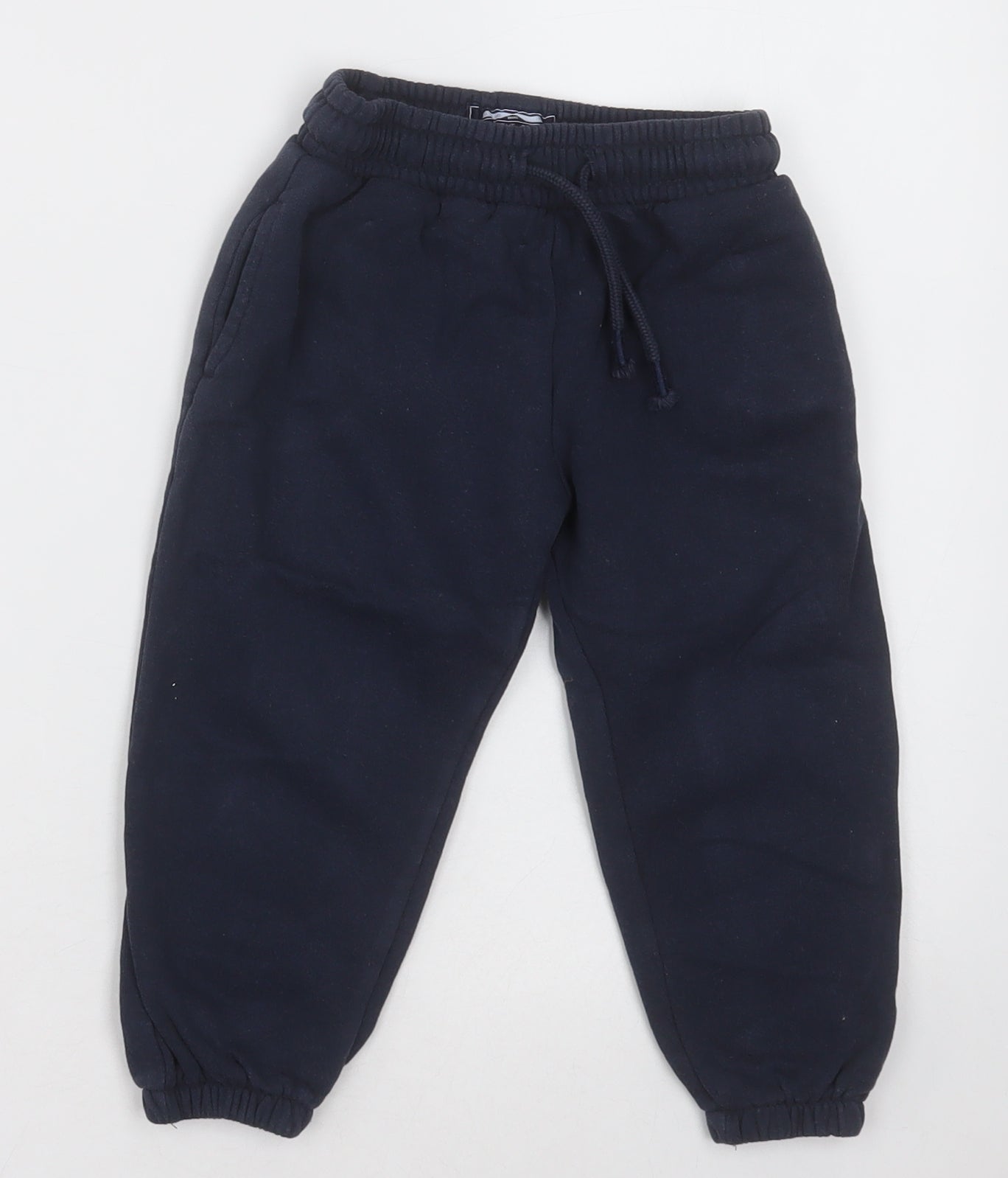 NEXT Boys Blue  Cotton Jogger Trousers Size 2-3 Years  Regular Tie