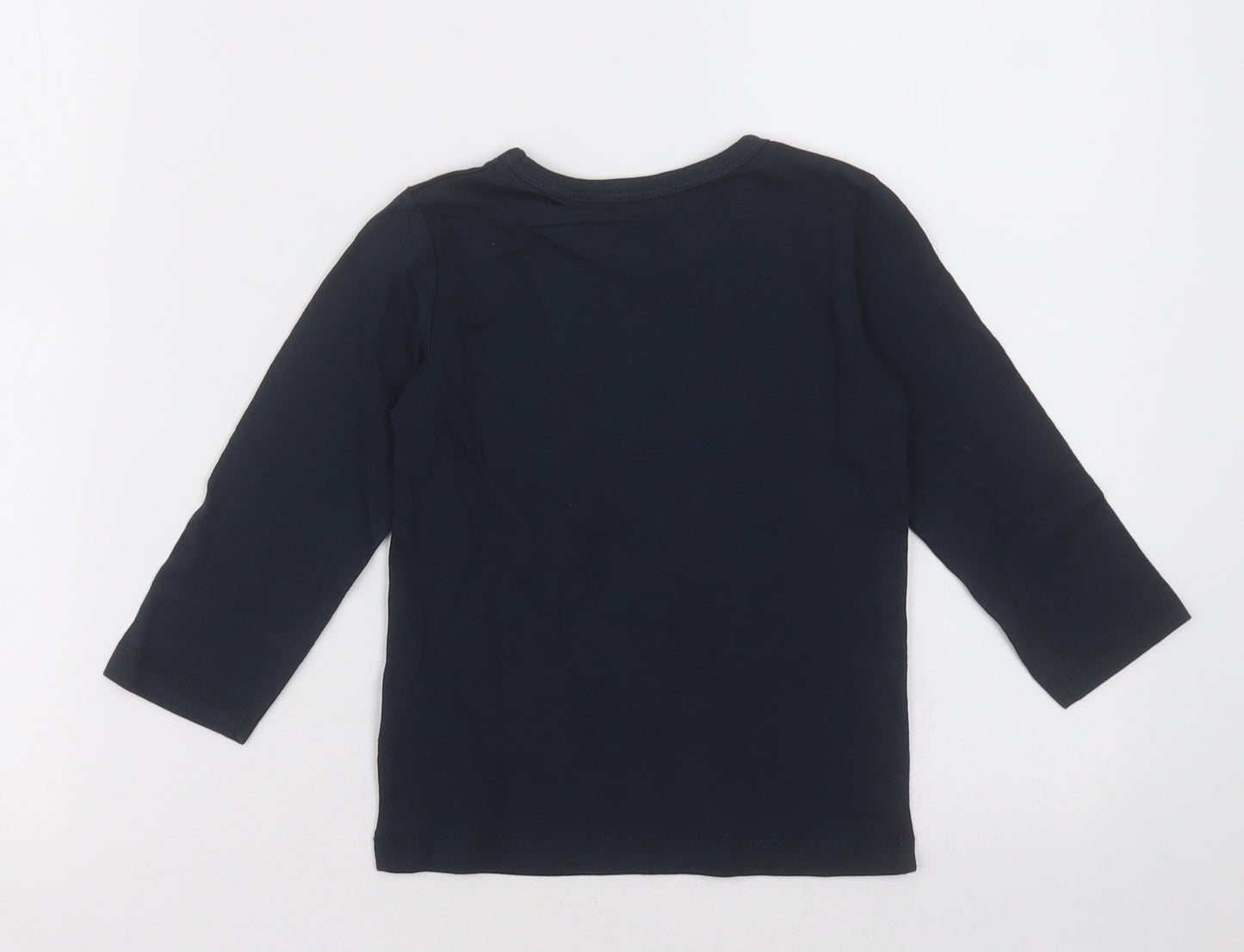 NEXT Boys Black  Cotton Basic Casual Size 2 Years Crew Neck Pullover