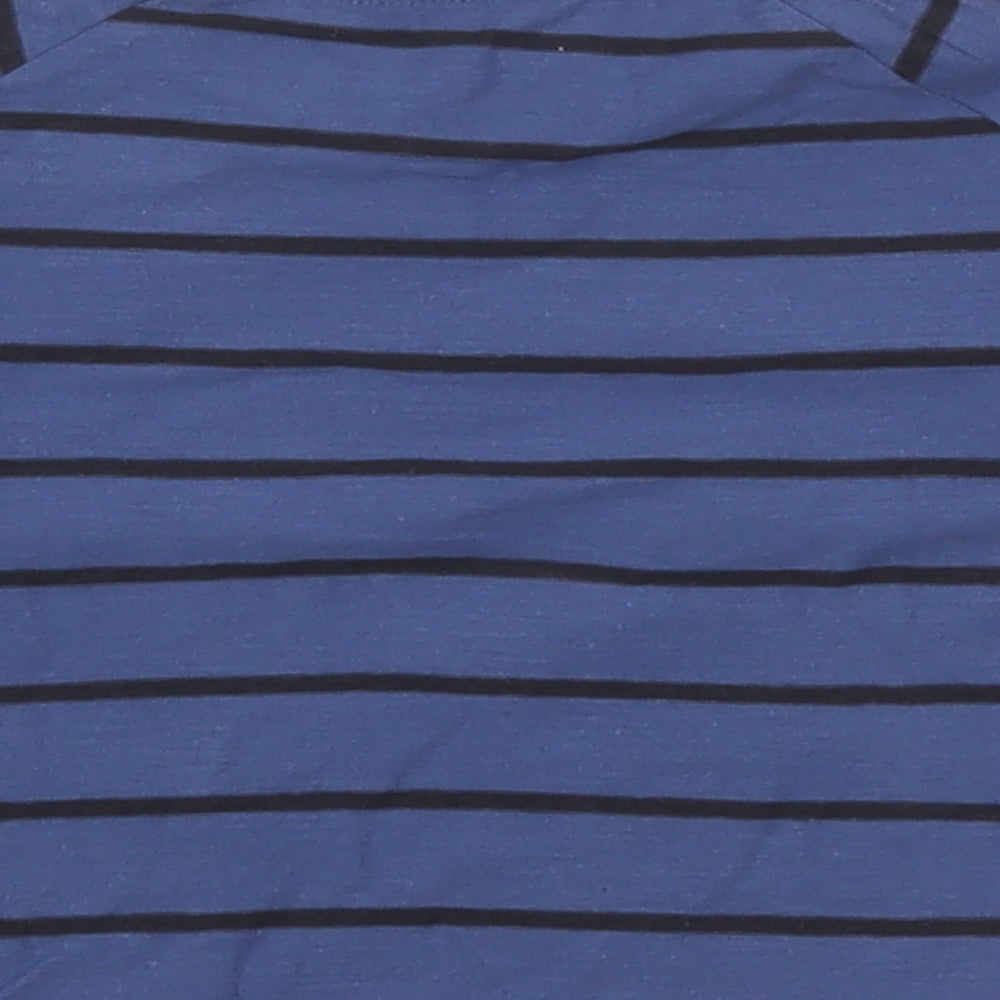 Matalan Boys Blue Striped Cotton Basic Casual Size 18-24 Months Crew Neck Pullover - having a doarsome day