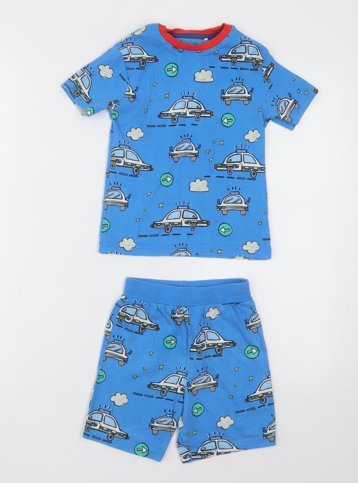 NEXT Boys Beige Geometric Cotton  Pyjama Set Size 2-3 Years  Pullover - police