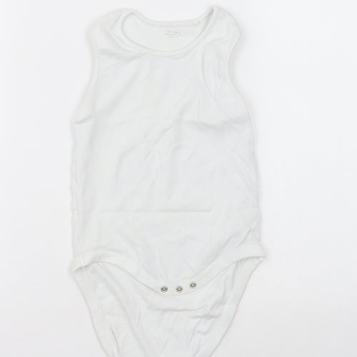 NEXT Girls White  Cotton Bodysuit One-Piece Size 2-3 Years  Button