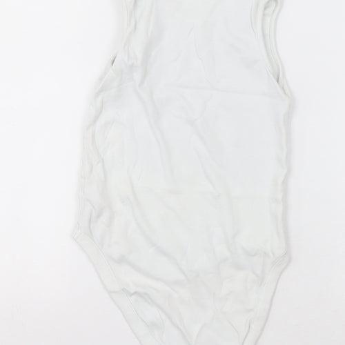 NEXT Girls White  Cotton Bodysuit One-Piece Size 2-3 Years  Button