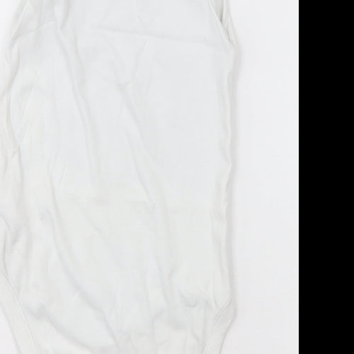 NEXT Girls White  Cotton Bodysuit One-Piece Size 2-3 Years  Button