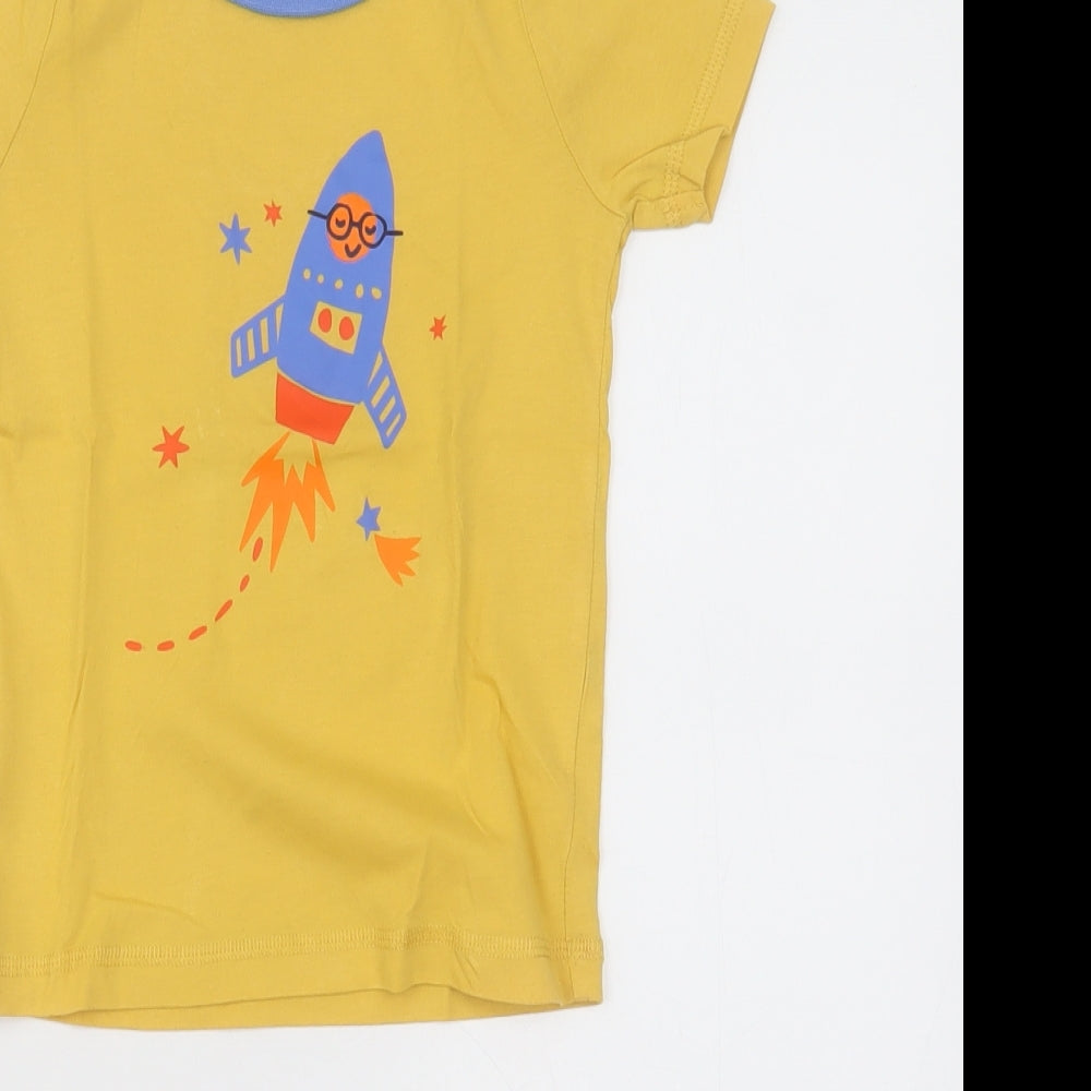 George Boys Yellow  Cotton  Pyjama Set Size 2-3 Years  Pullover - Rocket