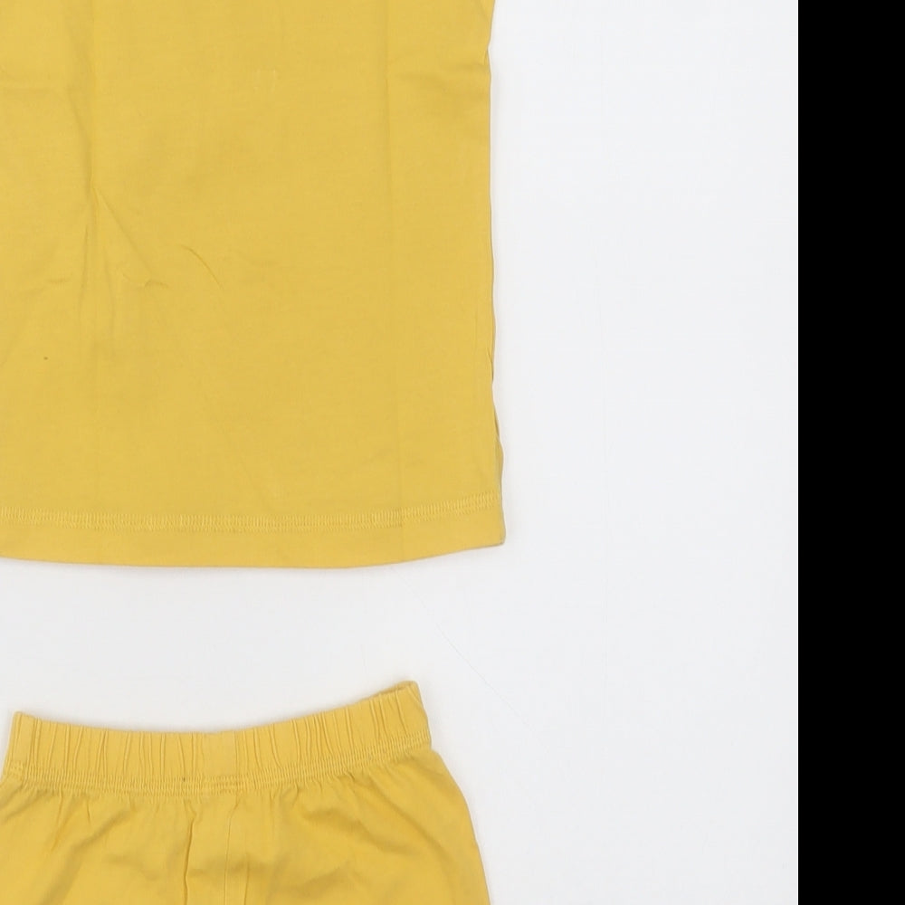 George Boys Yellow  Cotton  Pyjama Set Size 2-3 Years  Pullover - Rocket