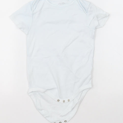 NEXT Girls White  Cotton Bodysuit One-Piece Size 2-3 Years  Button - Unisex