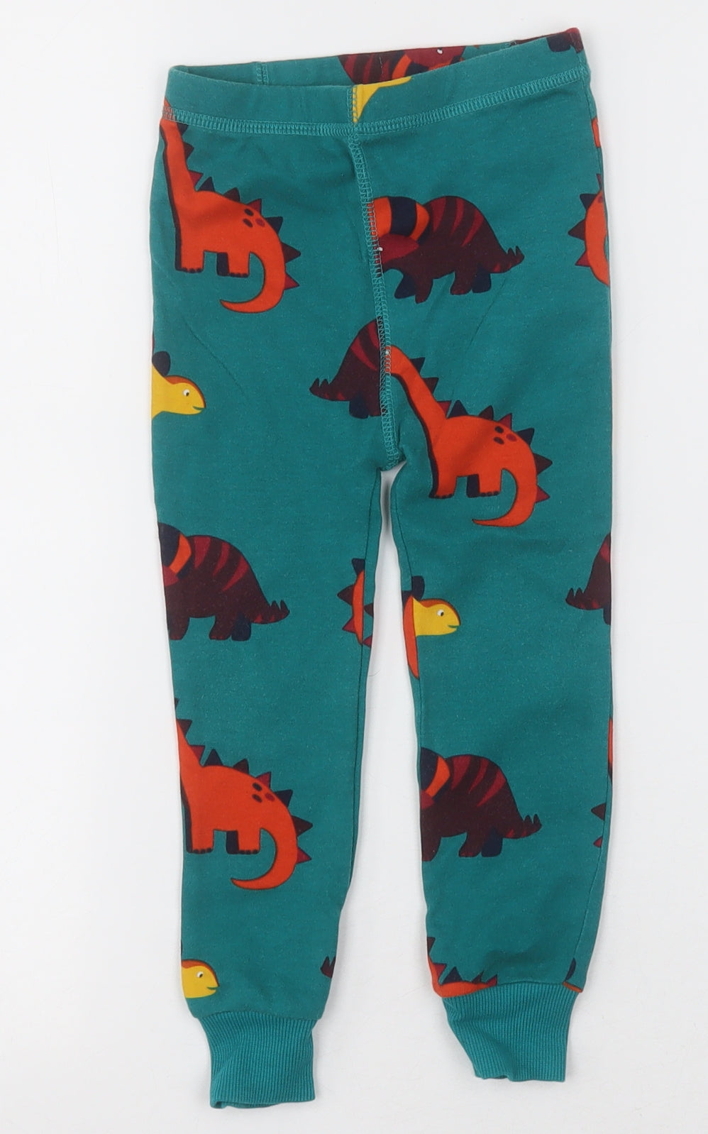 NEXT Boys Green Geometric Cotton  Pyjama Pants Size 2-3 Years  Pullover - dinosaurs