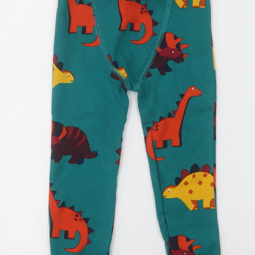 NEXT Boys Green Geometric Cotton  Pyjama Pants Size 2-3 Years  Pullover - dinosaurs