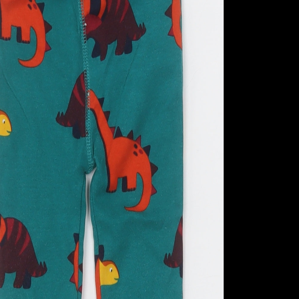 NEXT Boys Green Geometric Cotton  Pyjama Pants Size 2-3 Years  Pullover - dinosaurs