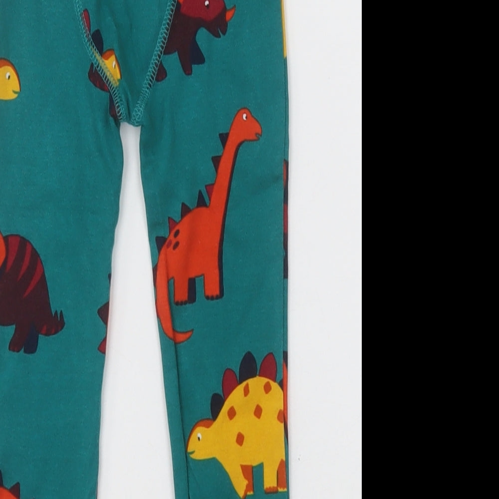 NEXT Boys Green Geometric Cotton  Pyjama Pants Size 2-3 Years  Pullover - dinosaurs