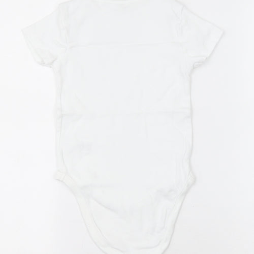 NEXT Girls White  Cotton Bodysuit One-Piece Size 2-3 Years  Button - Unisex