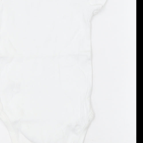 NEXT Girls White  Cotton Bodysuit One-Piece Size 2-3 Years  Button - Unisex