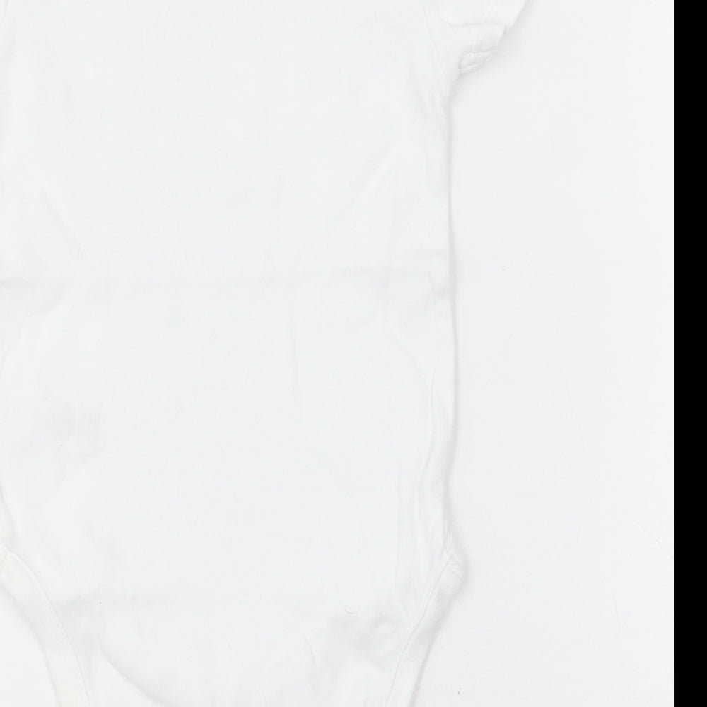 NEXT Girls White  Cotton Bodysuit One-Piece Size 2-3 Years  Button - Unisex