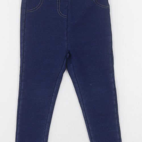 Primark Girls Blue  Cotton Capri Jeans Size 18-24 Months