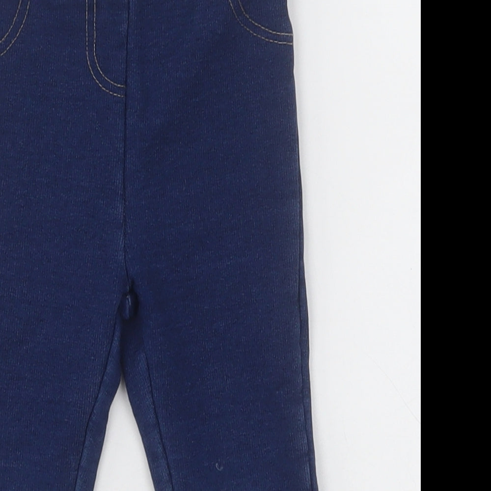 Primark Girls Blue  Cotton Capri Jeans Size 18-24 Months