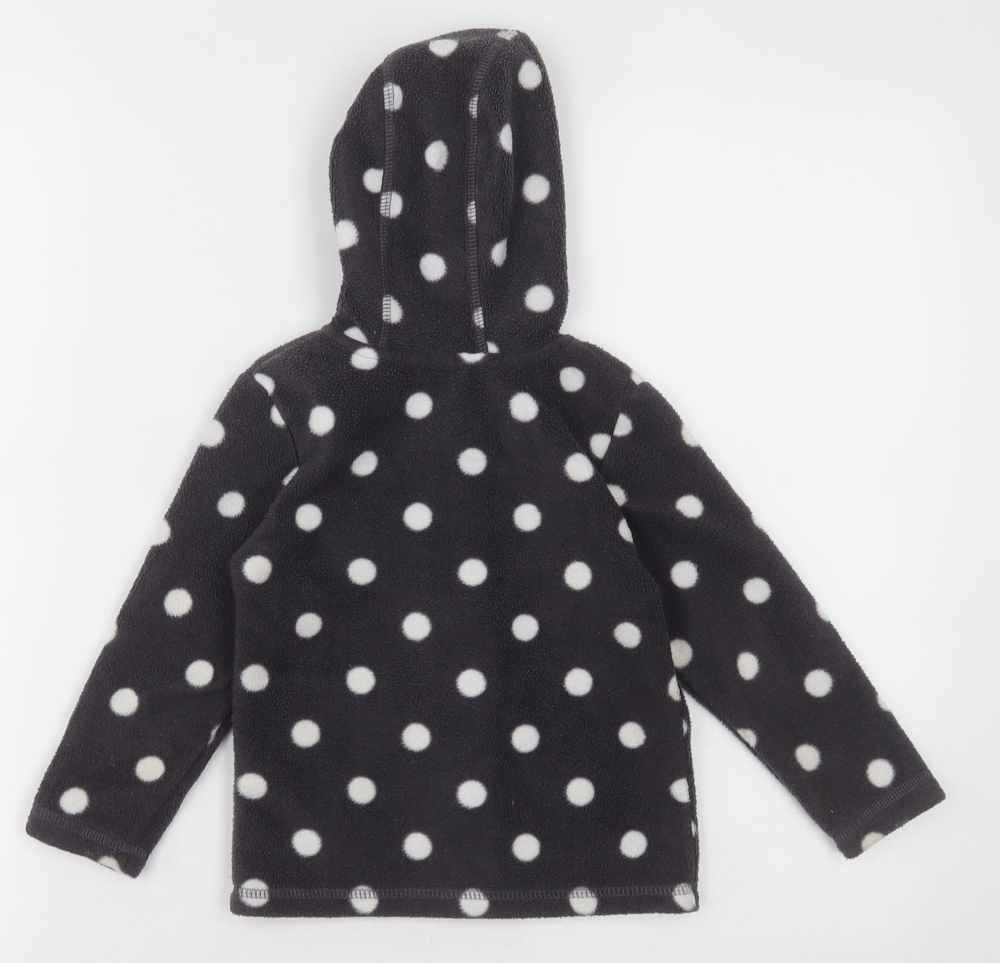 George Girls Grey Polka Dot Polyester Full Zip Hoodie Size 2-3 Years  Zip