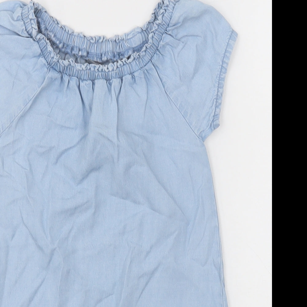 NEXT Girls Beige  Lyocell A-Line  Size 4 Years  Off the Shoulder Pullover