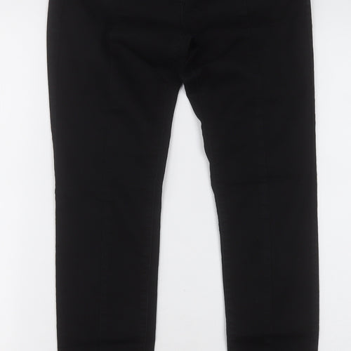 NEXT Womens Black  Cotton Skinny Jeans Size 10 L30 in Regular Button