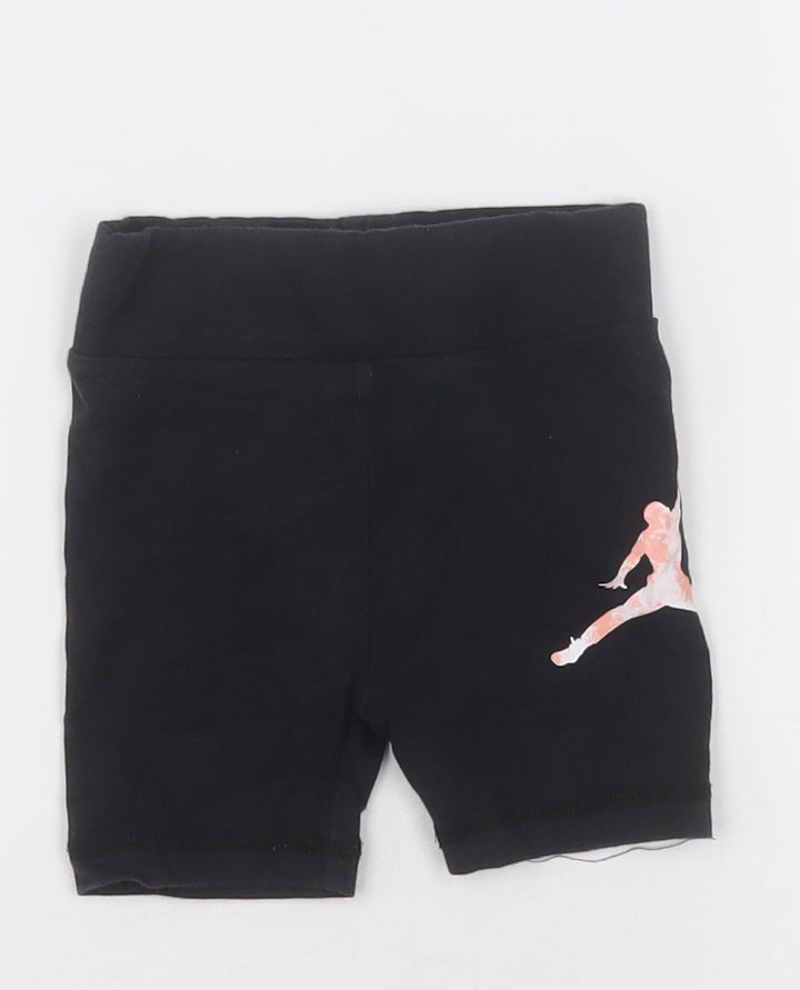 Nike Jordan Girls Black Cotton Shorts Outfit/Set Size 24 Months
