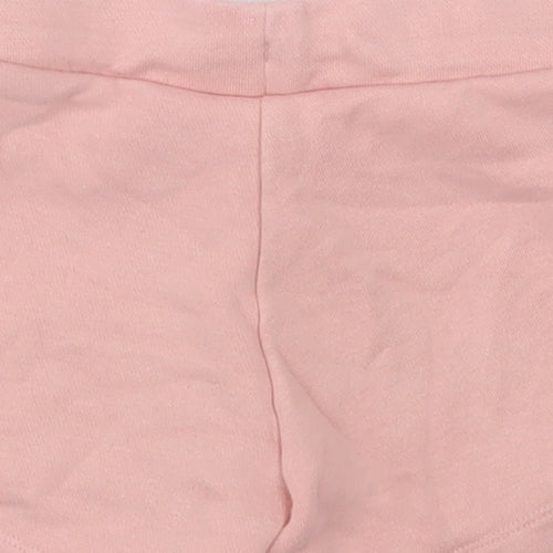 adidas Girls Pink Striped Cotton Sweat Shorts Size 5-6 Years  Regular Tie