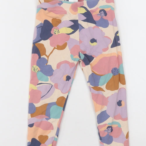 NEXT Girls Multicoloured Floral Cotton Capri Trousers Size 2 Years  Regular