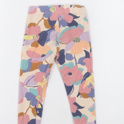 NEXT Girls Multicoloured Floral Cotton Capri Trousers Size 2 Years  Regular