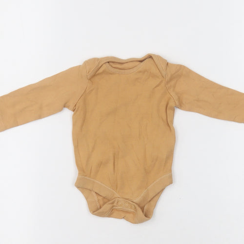 F&F Baby Brown  Cotton Babygrow One-Piece Size 0-3 Months  Button