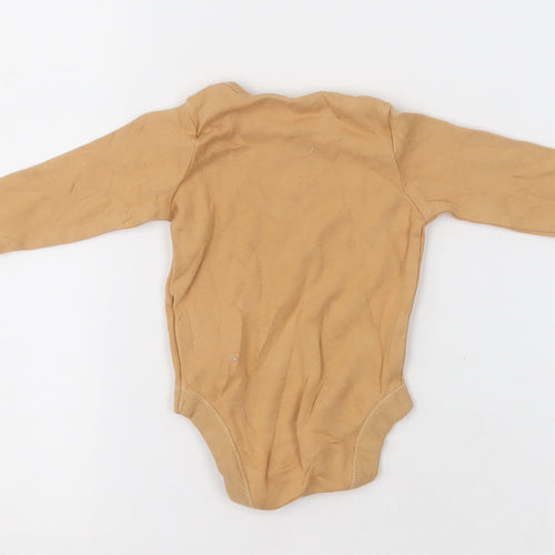 F&F Baby Brown  Cotton Babygrow One-Piece Size 0-3 Months  Button
