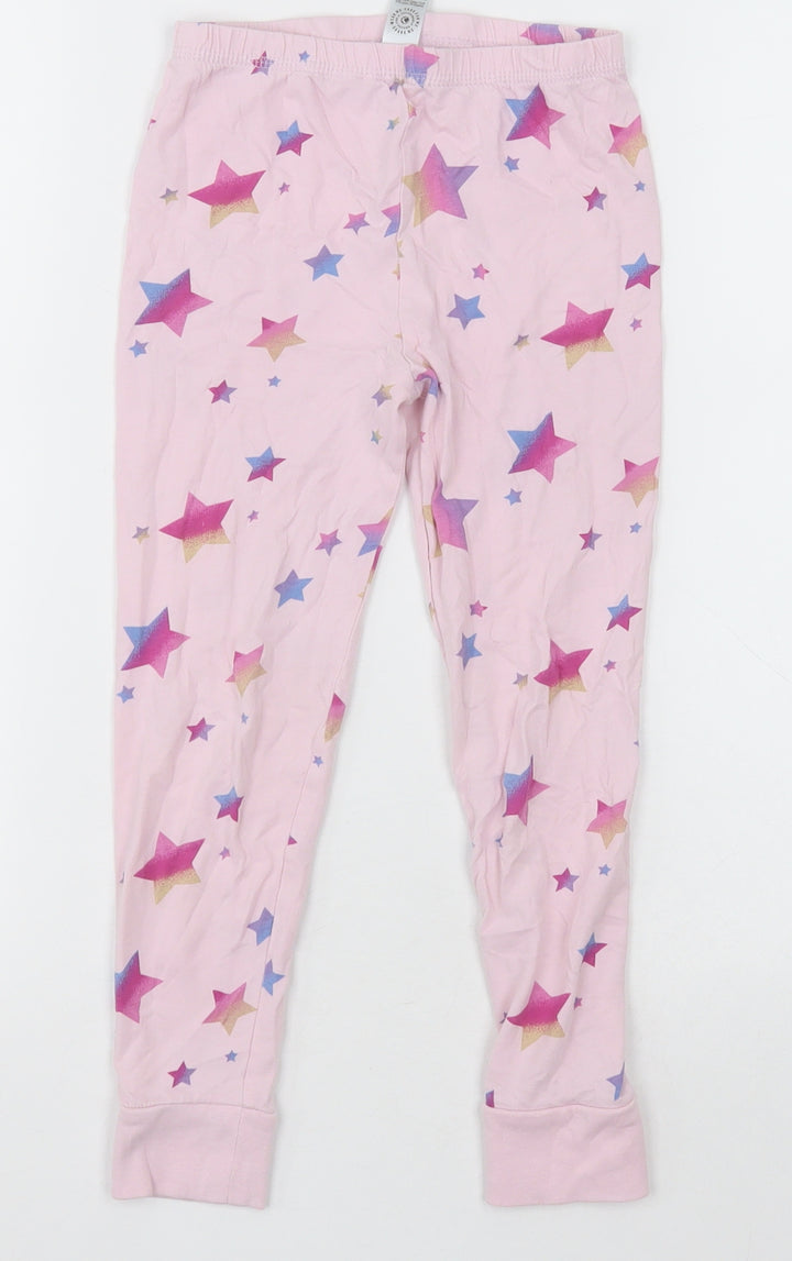 George Girls Pink Geometric Cotton  Pyjama Pants Size 5-6 Years  Pullover - Star Pattern