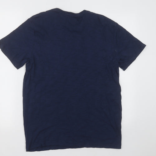 Primark Mens Blue  Cotton  T-Shirt Size M Crew Neck