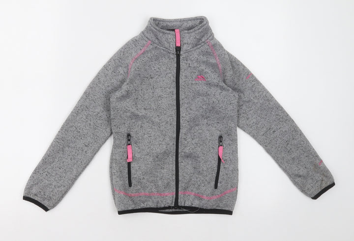 Trespass Girls Grey  Polyester Full Zip Sweatshirt Size 5-6 Years  Zip