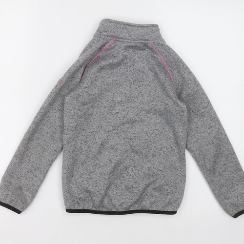 Trespass Girls Grey  Polyester Full Zip Sweatshirt Size 5-6 Years  Zip