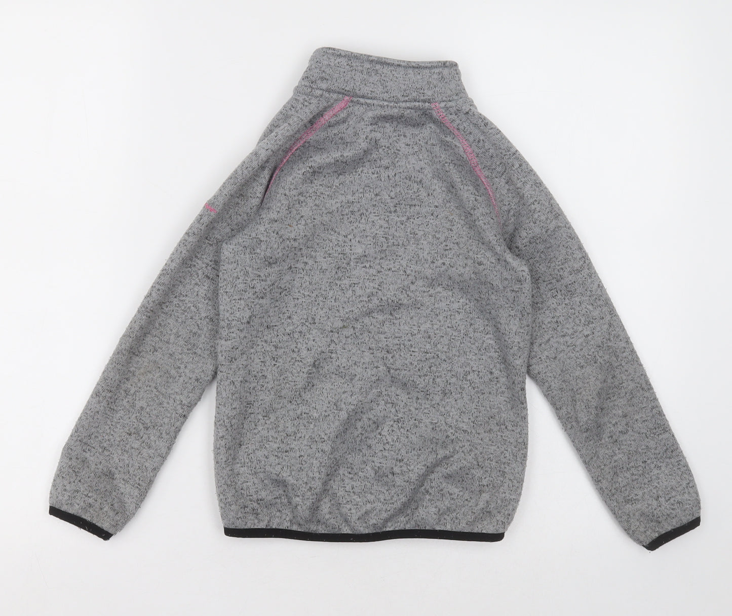 Trespass Girls Grey  Polyester Full Zip Sweatshirt Size 5-6 Years  Zip