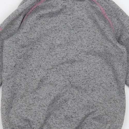 Trespass Girls Grey  Polyester Full Zip Sweatshirt Size 5-6 Years  Zip