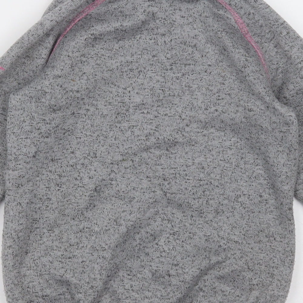 Trespass Girls Grey  Polyester Full Zip Sweatshirt Size 5-6 Years  Zip