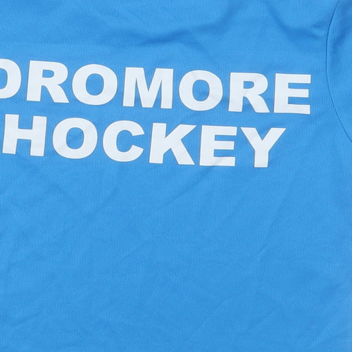 Awdis Boys Blue  Polyester Basic T-Shirt Size 3-4 Years Crew Neck Pullover - dromore hockey club