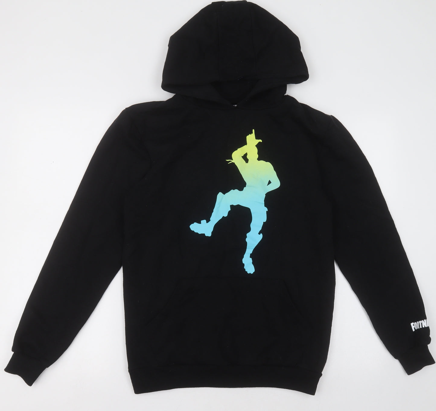 Primark Mens Black  Cotton Pullover Hoodie Size XL   - Fortnite