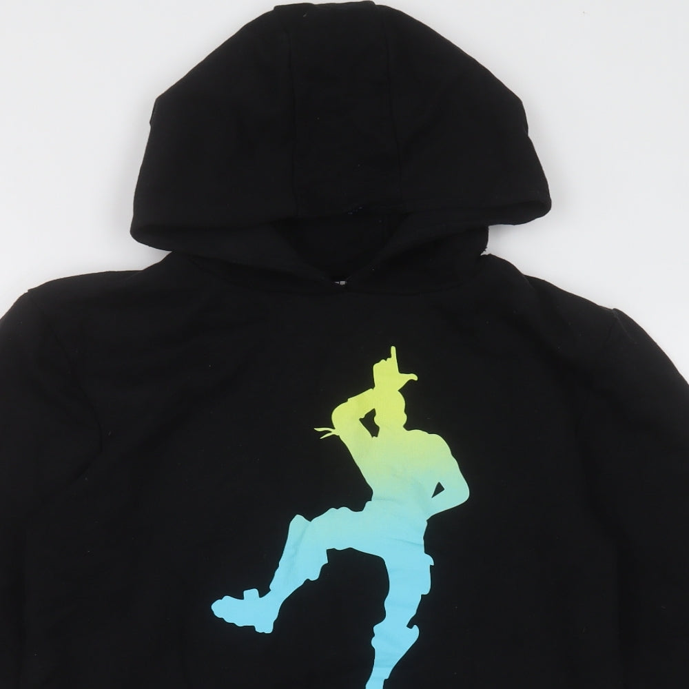 Primark Mens Black  Cotton Pullover Hoodie Size XL   - Fortnite