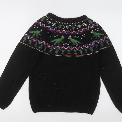 sainsburys Boys Multicoloured Crew Neck Fair Isle Acrylic Pullover Jumper Size 10 Years  Pullover - chrstmas jumper