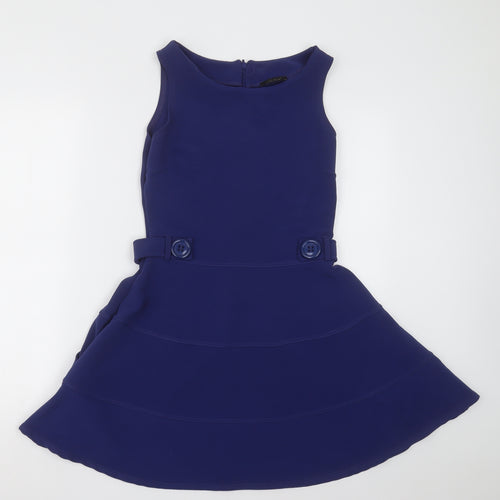 River Island Womens Purple  Polyester A-Line  Size 12  Scoop Neck Pullover
