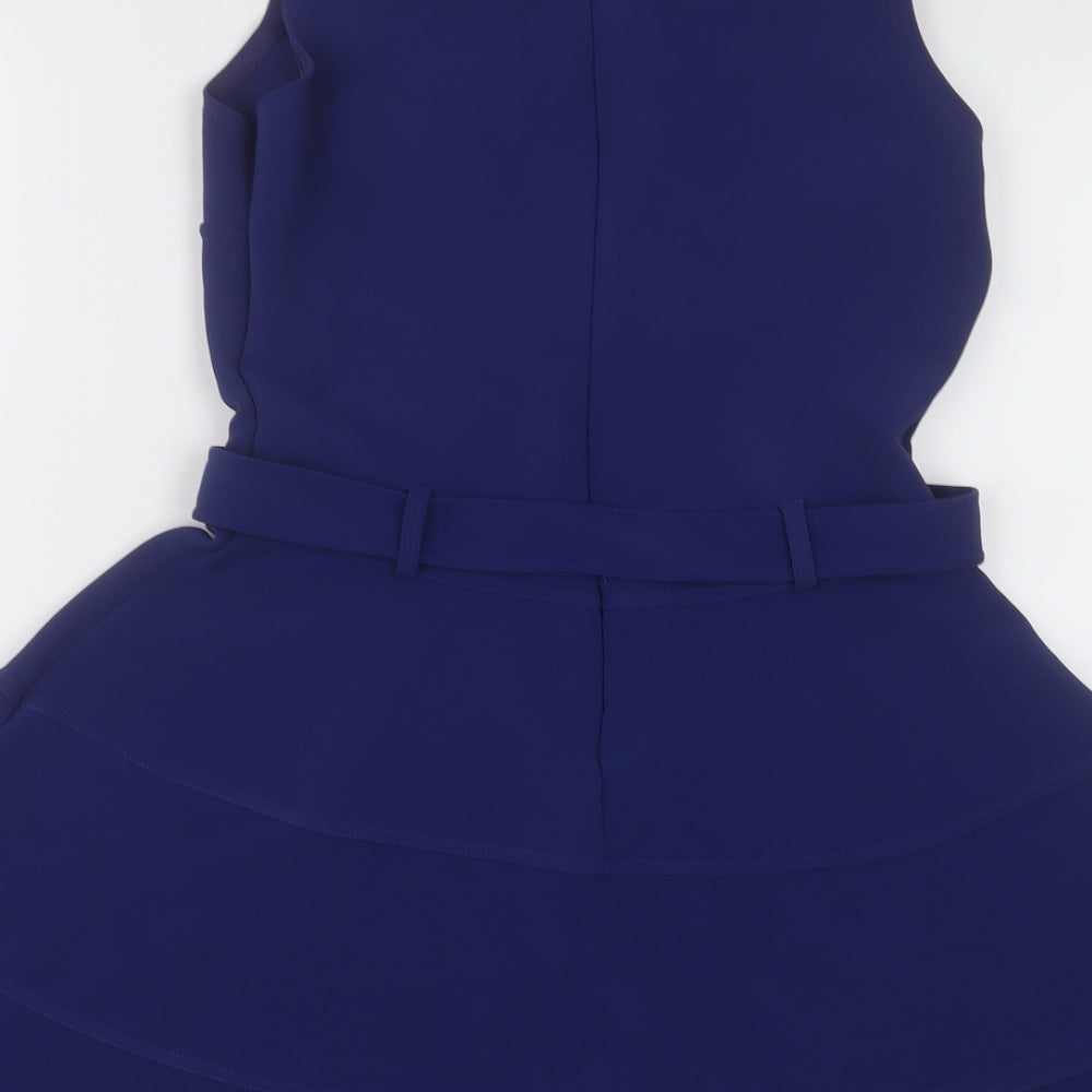 River Island Womens Purple  Polyester A-Line  Size 12  Scoop Neck Pullover