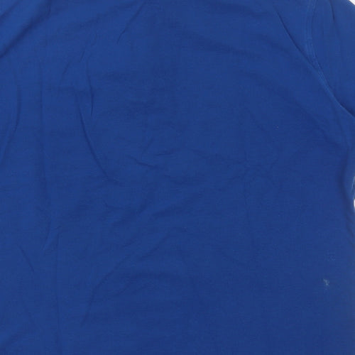 Hackett Mens Blue  Cotton Basic Polo Size M Collared Button