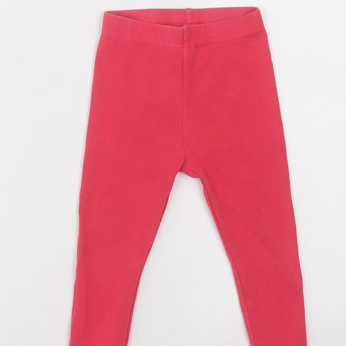 NEXT Girls Pink  Cotton Capri Trousers Size 2 Years  Regular