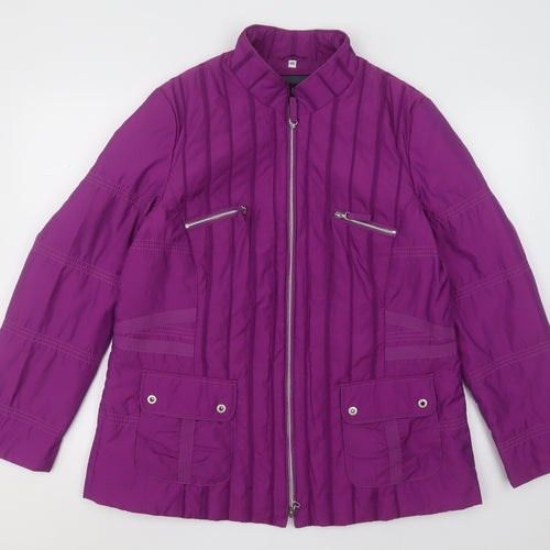 Jobis Womens Purple   Puffer Jacket Jacket Size 18  Zip
