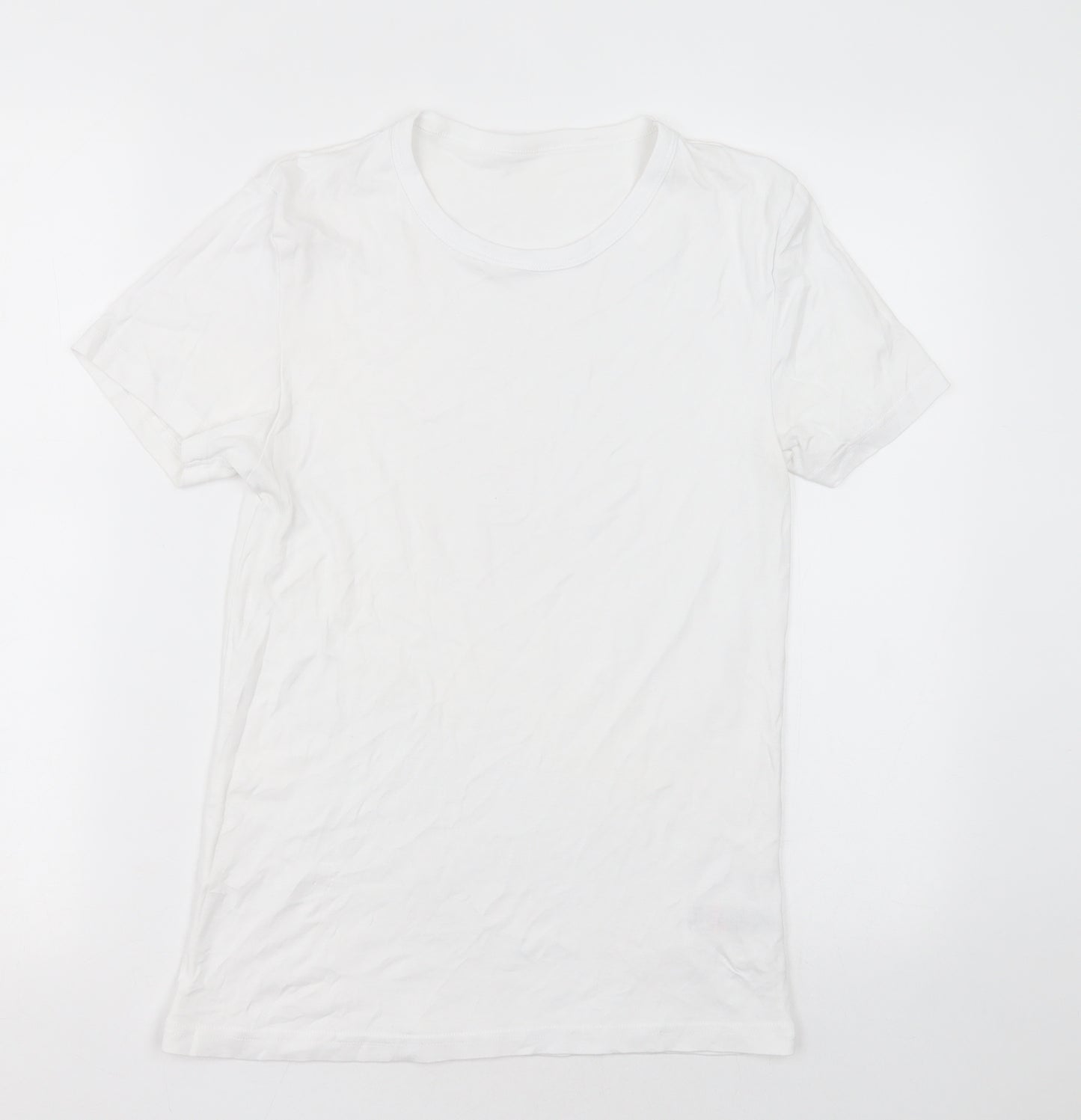 F&F Mens White  Cotton  T-Shirt Size M Crew Neck