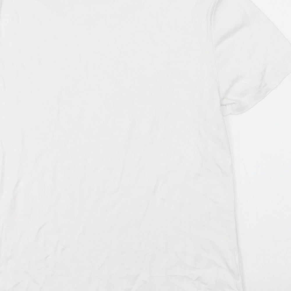 F&F Mens White  Cotton  T-Shirt Size M Crew Neck