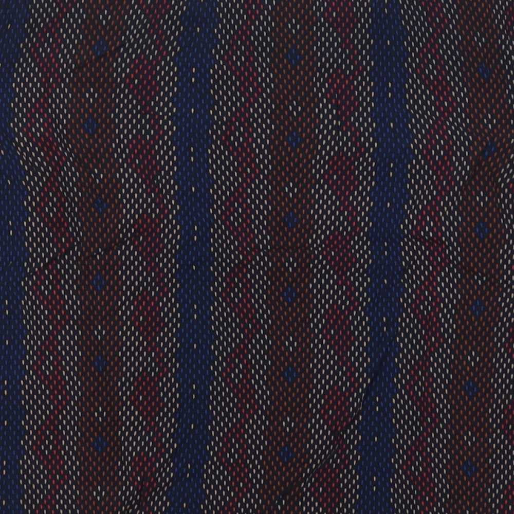 Broadway Womens Multicoloured Geometric Viscose Basic T-Shirt Size S Crew Neck