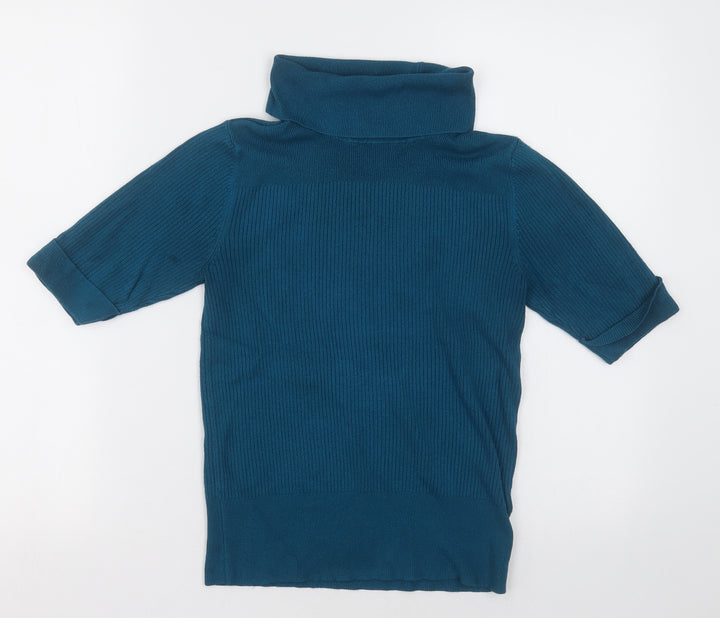 Marks and Spencer Womens Blue  Viscose Pullover Sweatshirt Size 12  Pullover