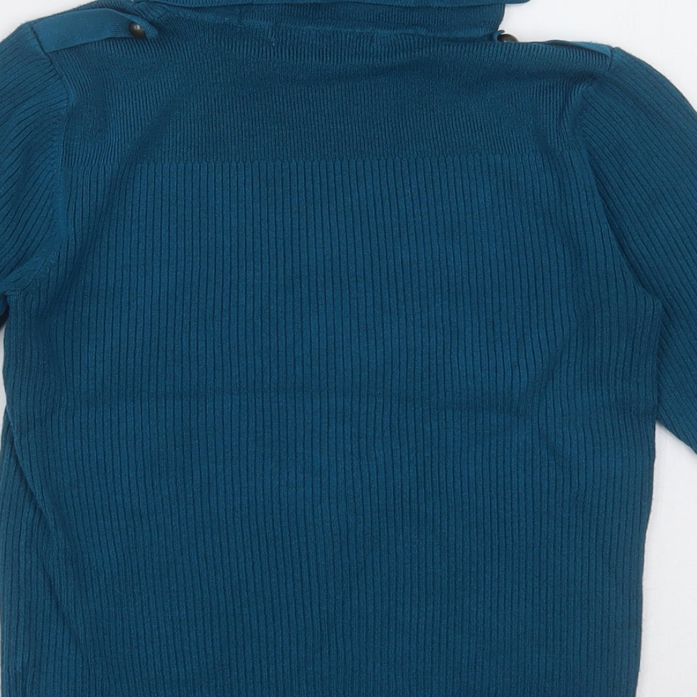 Marks and Spencer Womens Blue  Viscose Pullover Sweatshirt Size 12  Pullover
