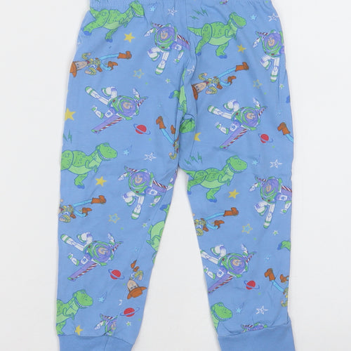 F&F Boys Blue Geometric Cotton  Pyjama Pants Size 2-3 Years  Pullover - Toy Story